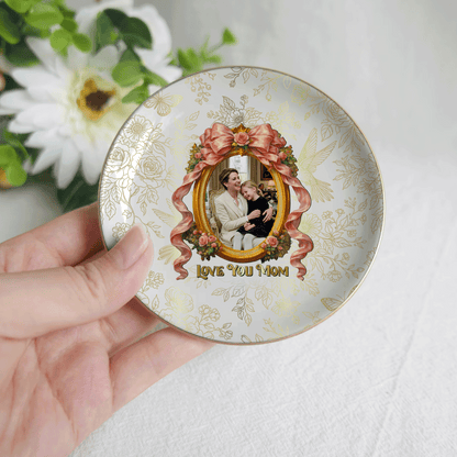 Custom Photo Memory - Personalized Jewelry Dish for Mom - Mother’s Day Gift for Mom - Custom Trinket Tray