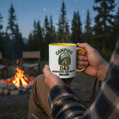 Personalized Camping Mug for Dad – Custom Name Coffee Mug Gift for Father