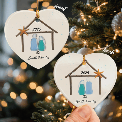 Personalized Happy Home Happy Family Ceramic Ornament