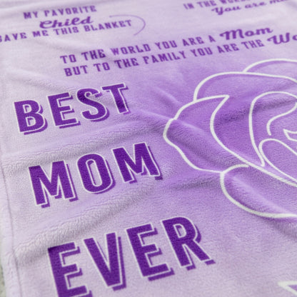 Mama Bear Floral Love Design – Personalized Sherpa Blanket with Grandchildren Names – Mother’s Day Gift for Mom – Custom Cozy Throw
