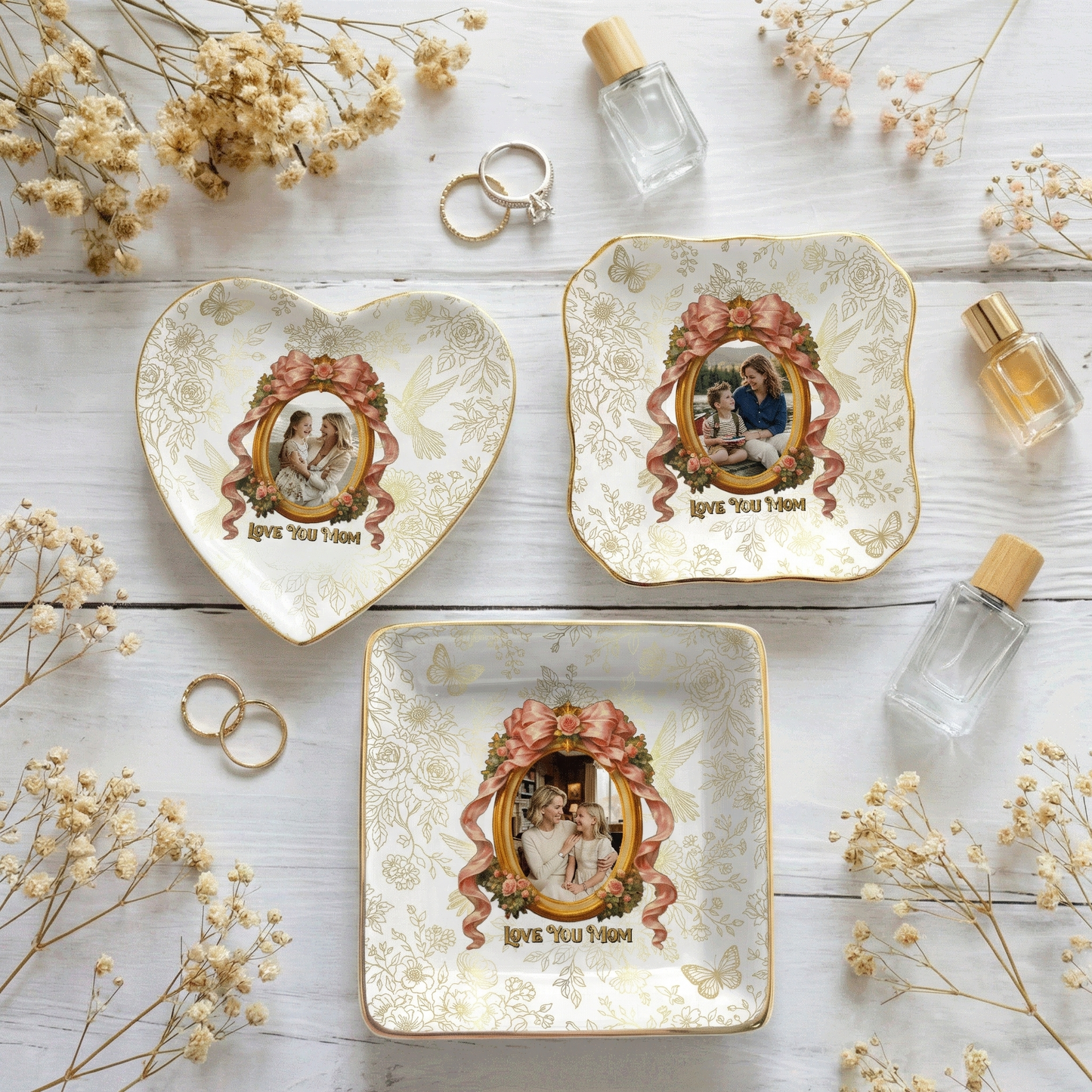 Custom Photo Memory - Personalized Jewelry Dish for Mom - Mother’s Day Gift for Mom - Custom Trinket Tray