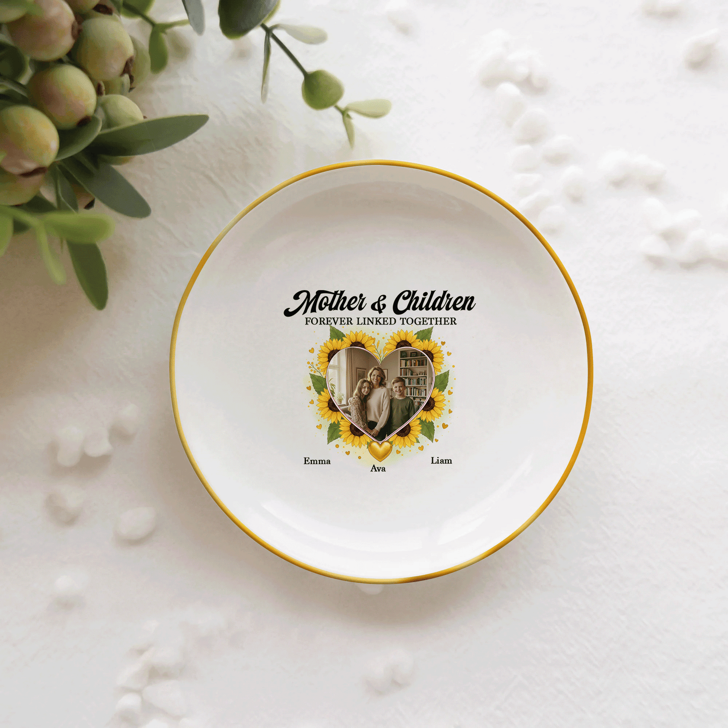 Mother And Daughter Forever Linked Together – Personalized Jewelry Dish