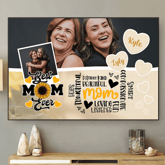 All I Need to Say – Heartfelt Mother’s Day Gift for Mom & Grandma – Personalized Photo Canvas Wall Art