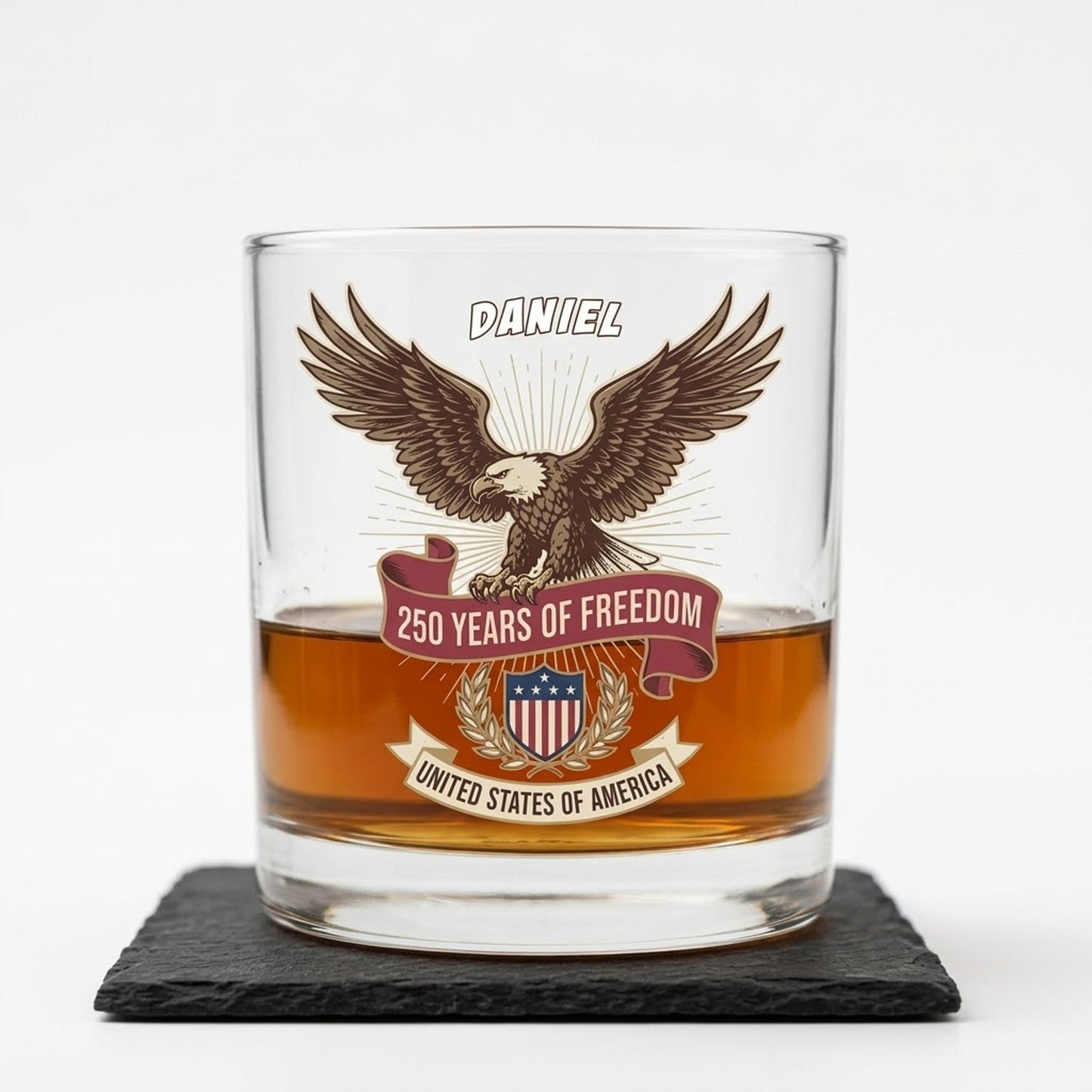 America 1776 - 2026 250 Years Of Freedom Whiskey Glass