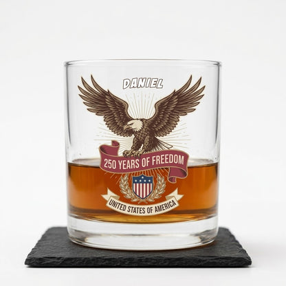 America 1776 - 2026 250 Years Of Freedom Whiskey Glass