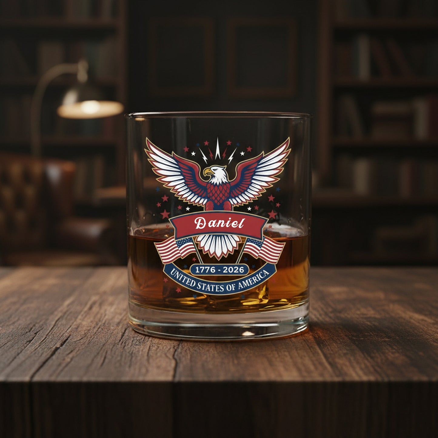 America 250 Semiquincentennial Fireworks Celebration Whiskey Glass