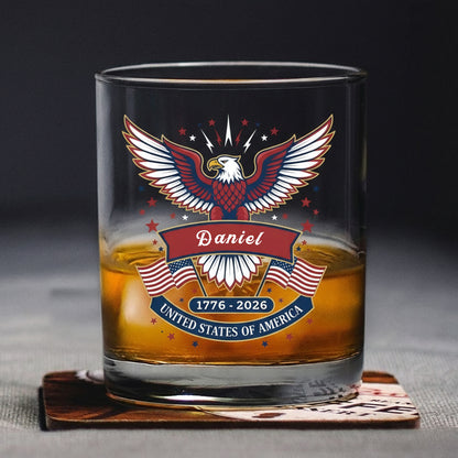 America 250 Semiquincentennial Fireworks Celebration Whiskey Glass