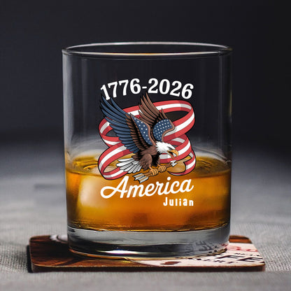 America 250Th Anniversary 1776-2026 Eagle Whiskey Glass