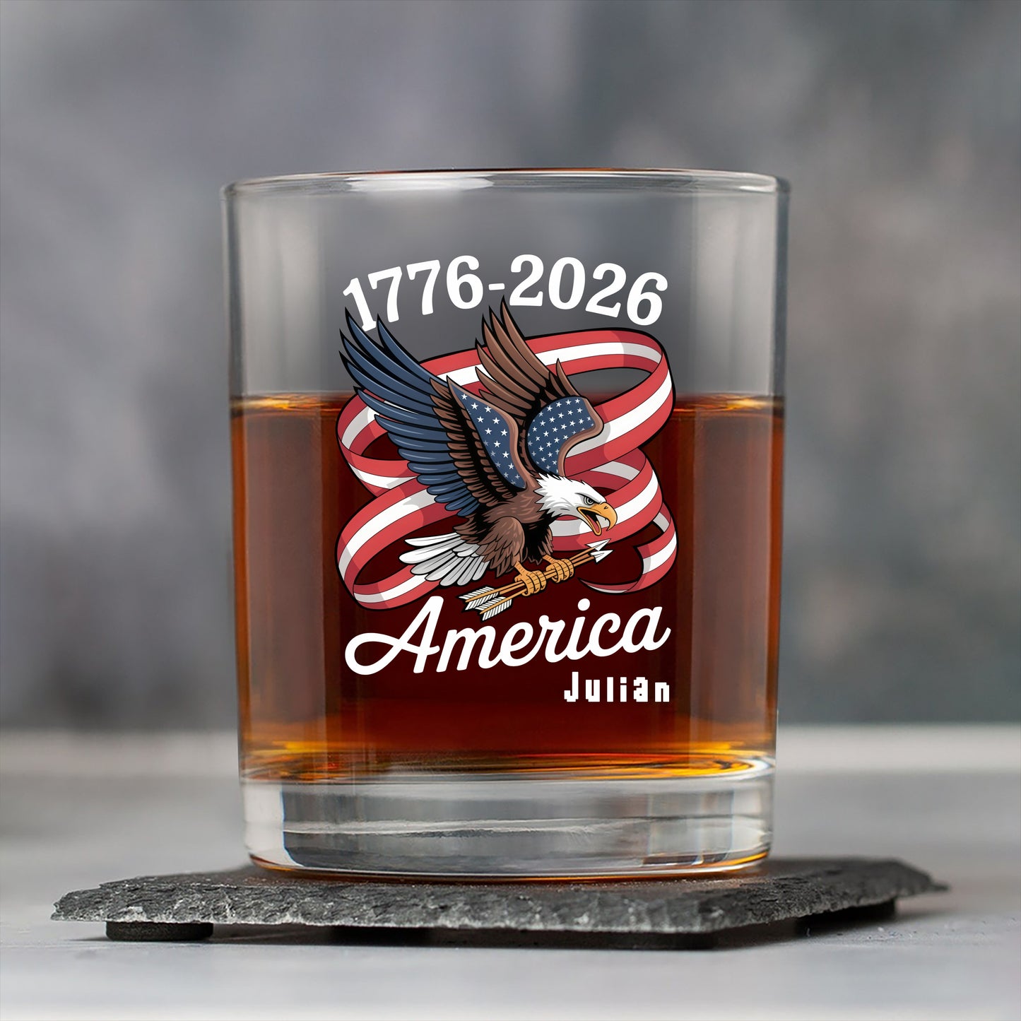America 250Th Anniversary 1776-2026 Eagle Whiskey Glass