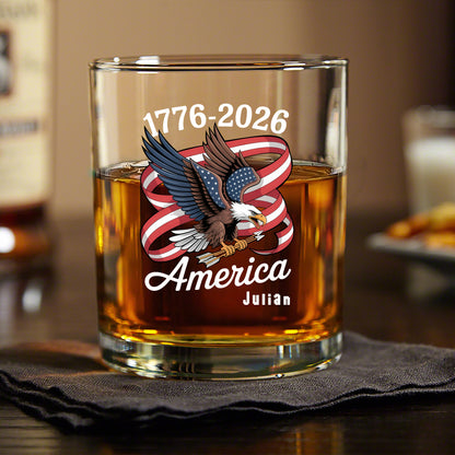 America 250Th Anniversary 1776-2026 Eagle Whiskey Glass