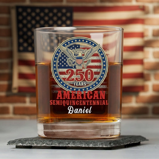 America 250 Years Semiquincentennial Whiskey Glass