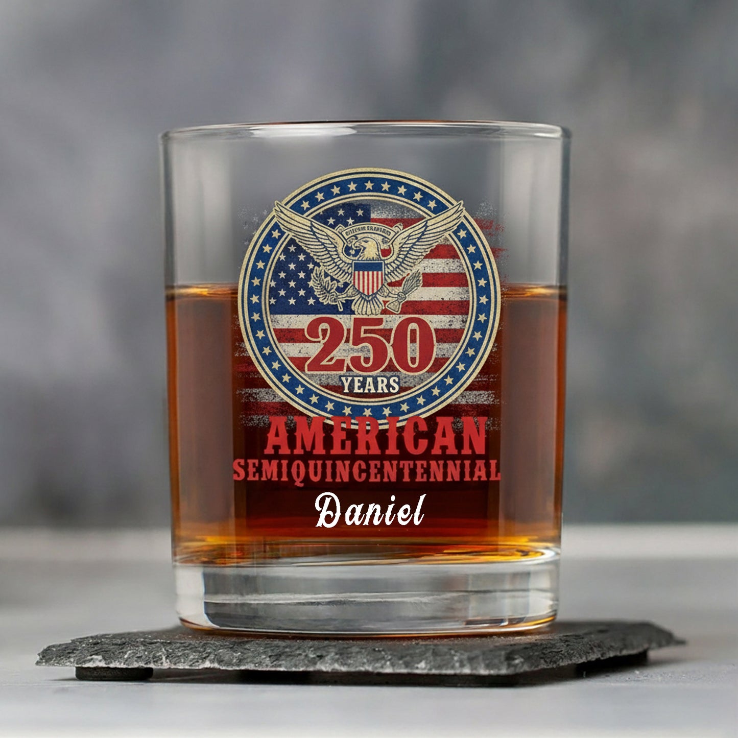 America 250 Years Semiquincentennial Whiskey Glass