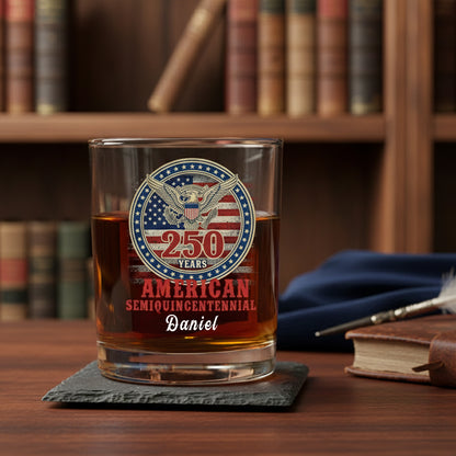 America 250 Years Semiquincentennial Whiskey Glass