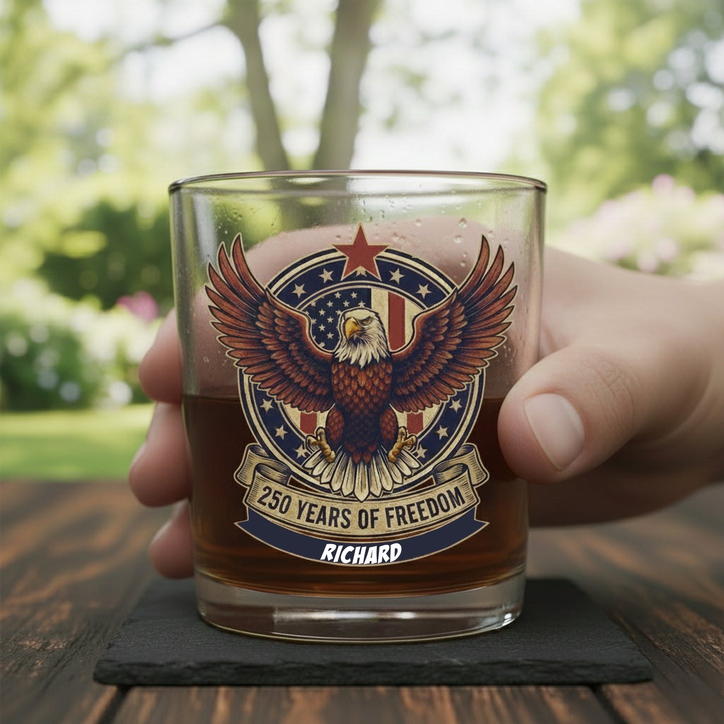 America Semiquincentennial 250 Years Of Freedom Whiskey Glass
