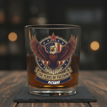 America Semiquincentennial 250 Years Of Freedom Whiskey Glass