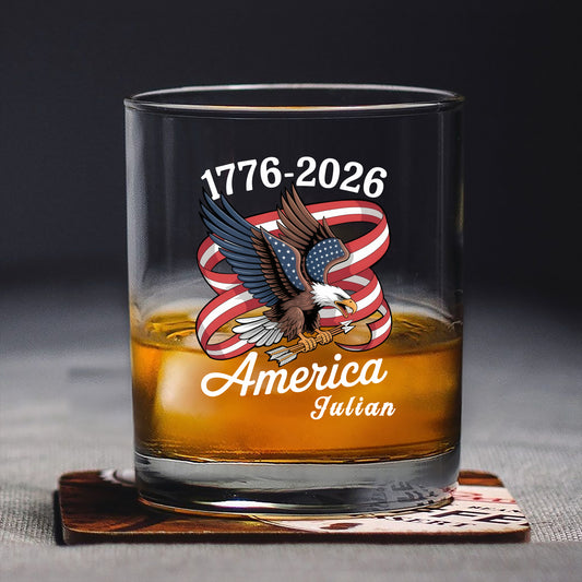 America 250Th Anniversary 1776-2026 Eagle Whiskey Glass