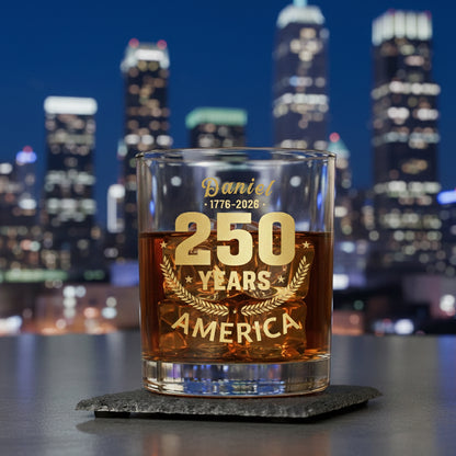 America 250 Years America 250th Anniversary Whiskey Glass
