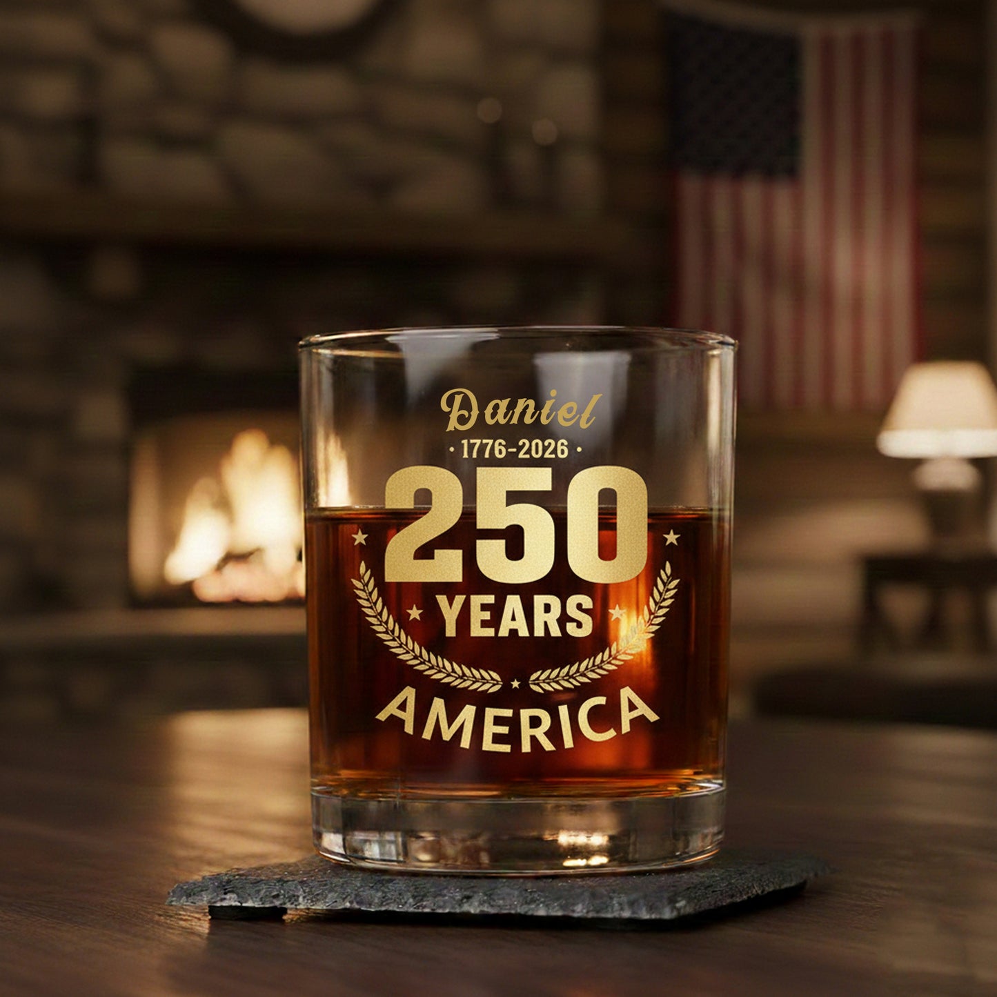 America 250 Years America 250th Anniversary Whiskey Glass