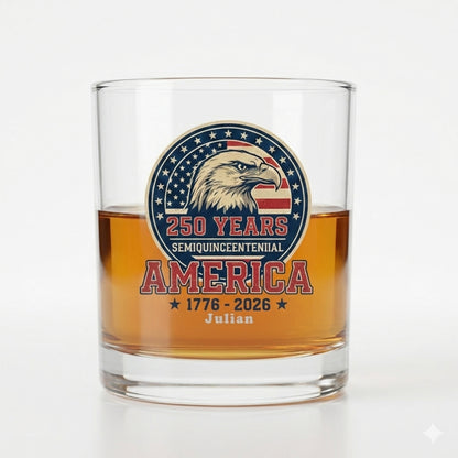 America 250 Years Whiskey Glass