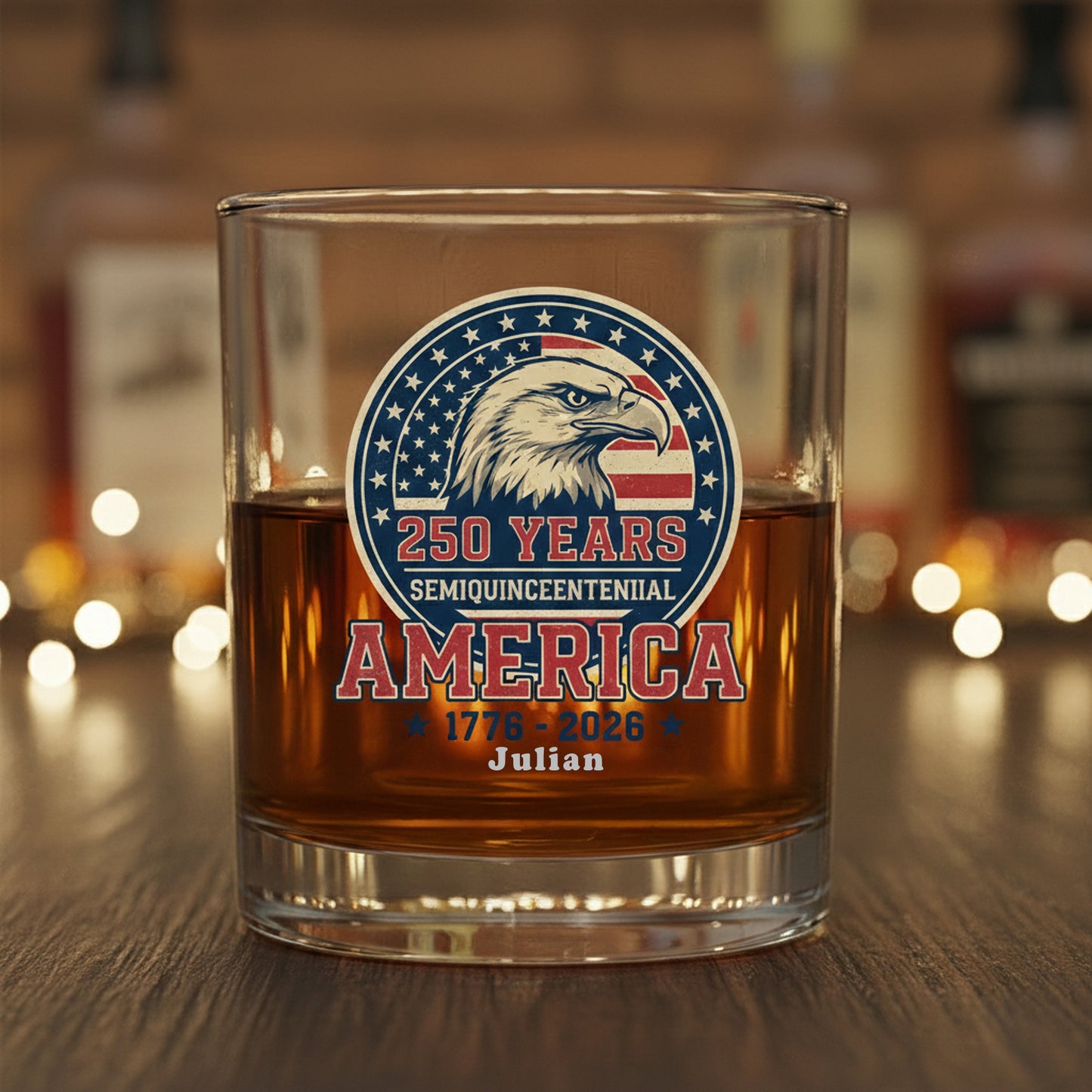 America 250 Years Whiskey Glass