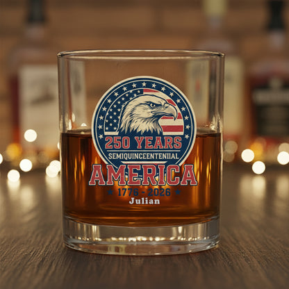 America 250 Years Whiskey Glass