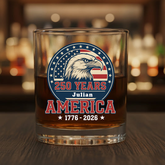America 250 Years Whiskey Glass