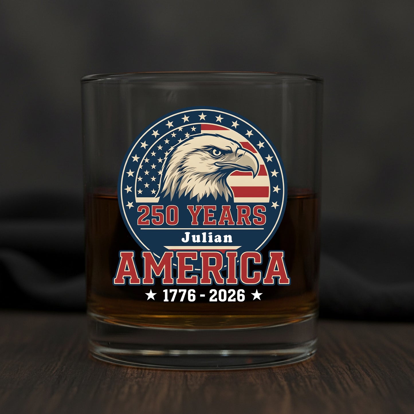 America 250 Years Whiskey Glass