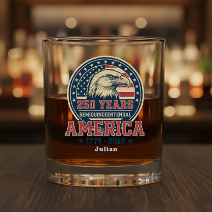 America 250 Years Whiskey Glass