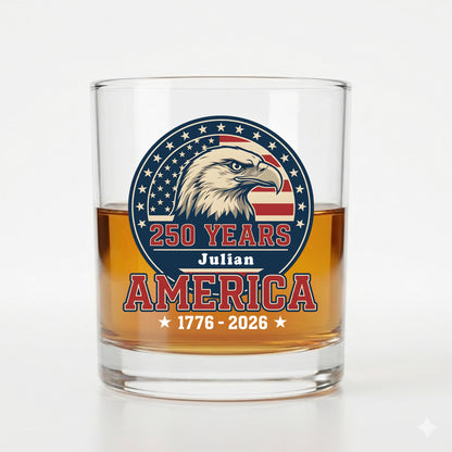 America 250 Years Whiskey Glass