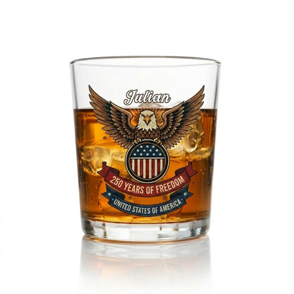American 250 Years Independence Eagle - July 4th 2026 Whiskey Glass