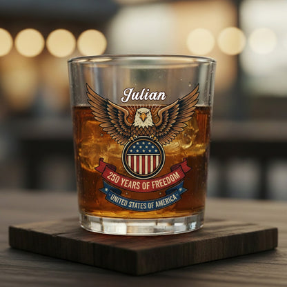 American 250 Years Independence Eagle - July 4th 2026 Whiskey Glass