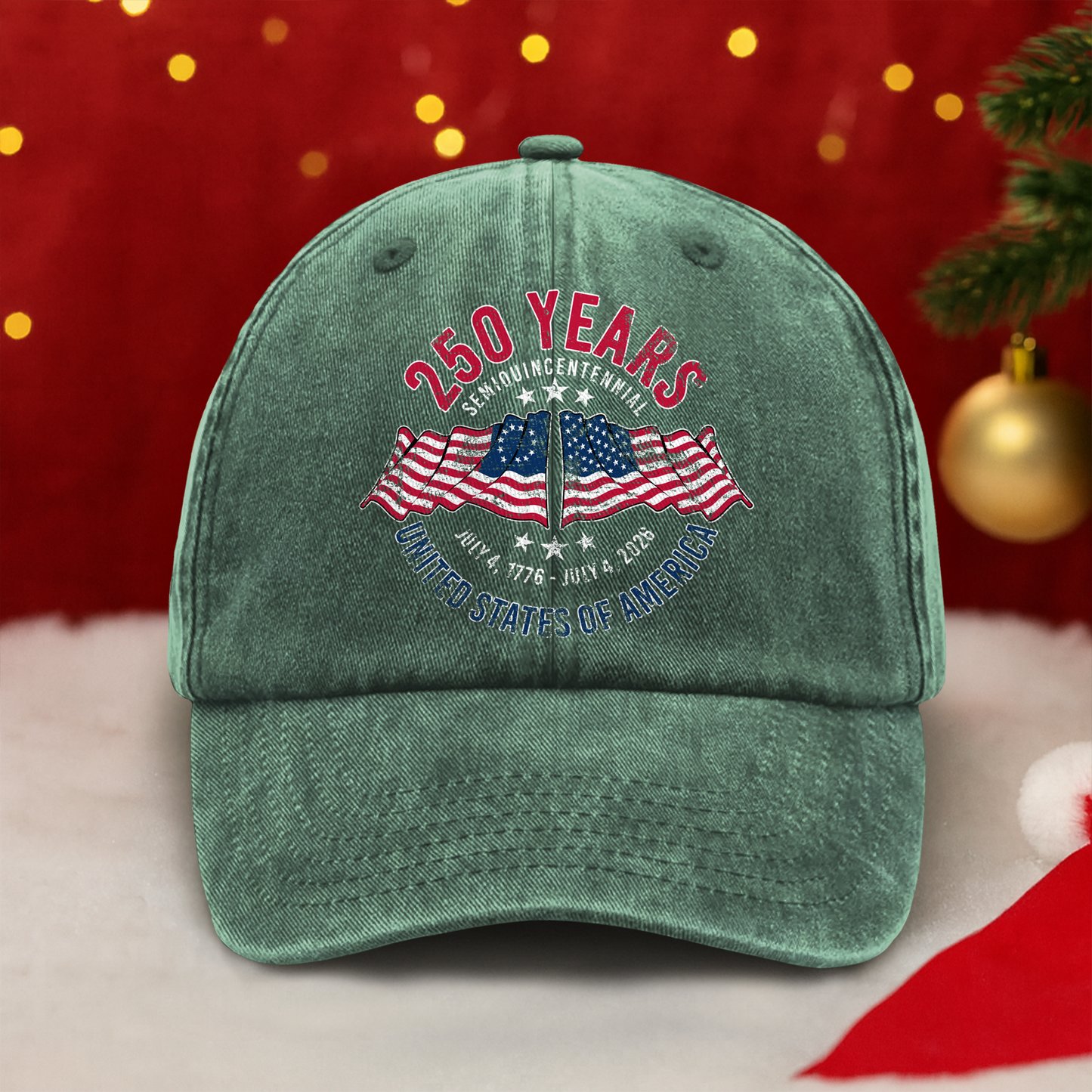 USA Semiquincentennial 250 Years Denim Cap 2026 – Personalized Independence Day Gift