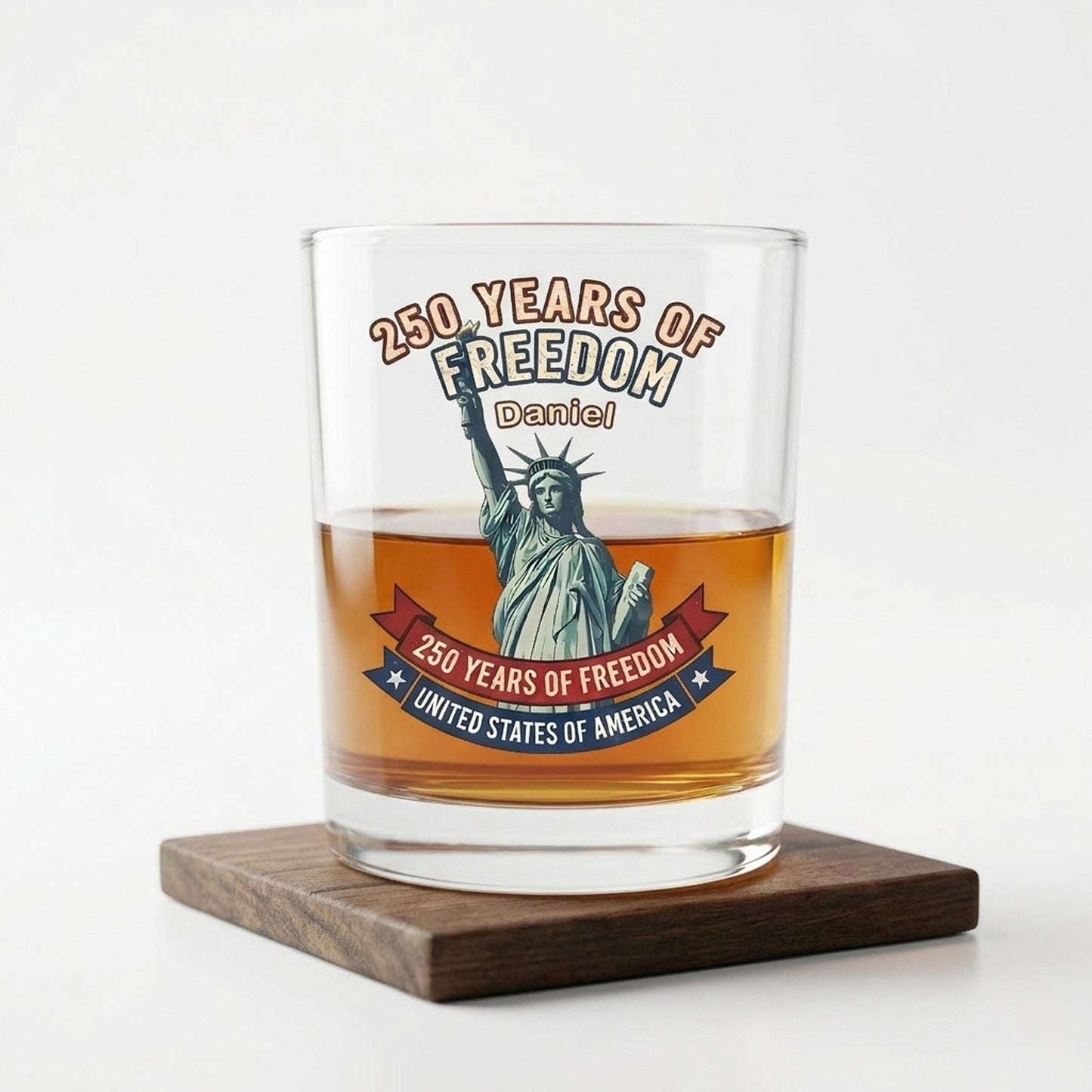 American 250 Years Semiquincentennial – Patriotic Gift 2026 Whiskey Glass