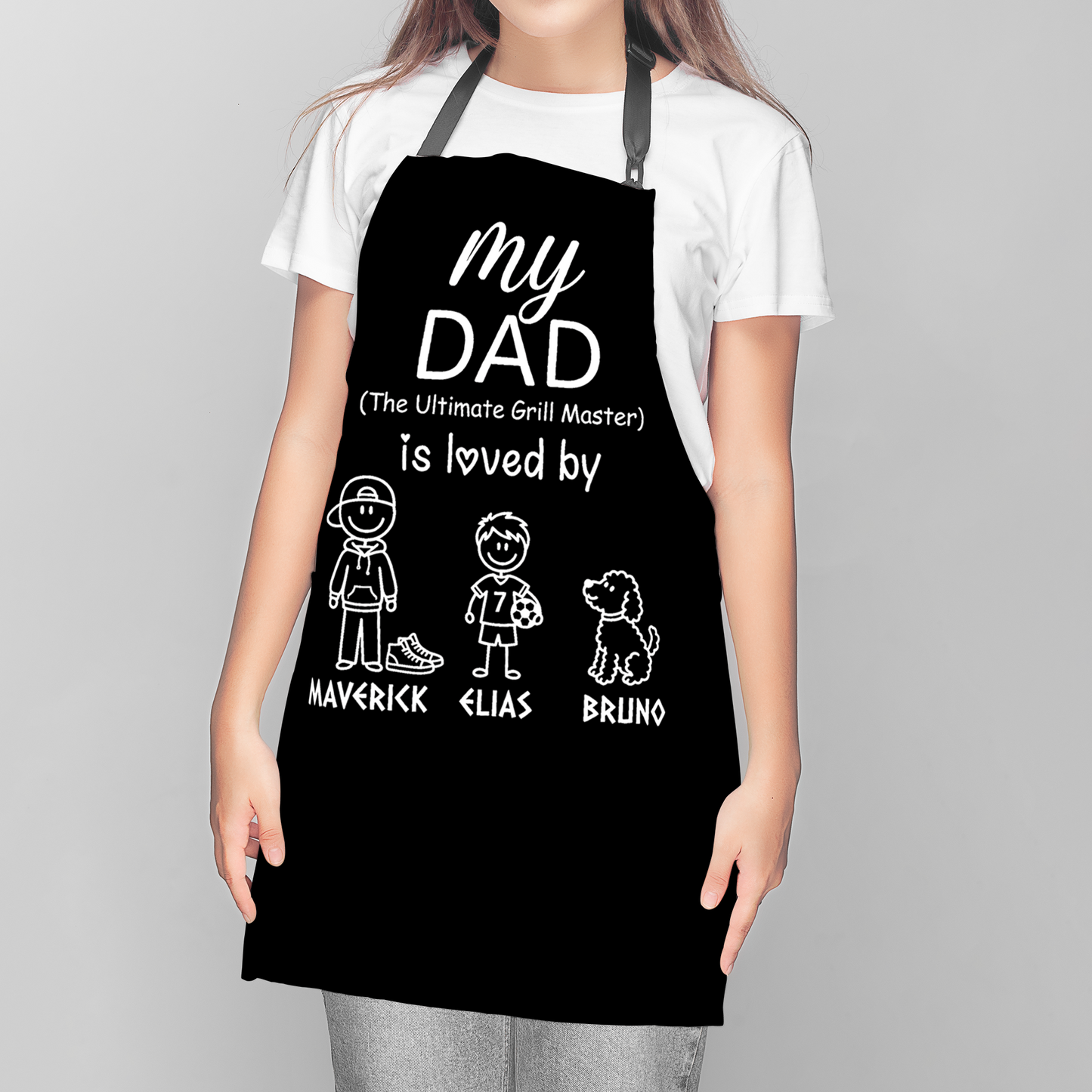 My Dad Is Loved By Apron – Funny Father’s Day Cooking Apron Gift