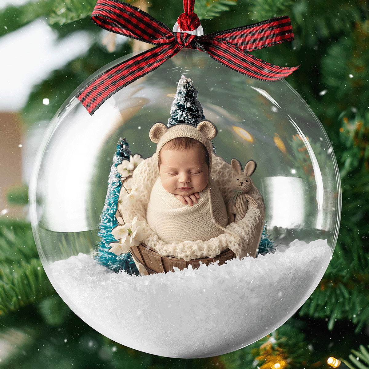 Baby Personalized Christmas Bauble Ornament
