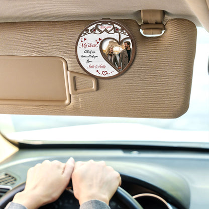 Branch Of Love – Romantic Car Decor Gift for Couples – Personalized Photo 2-Layer Wooden Car Clip