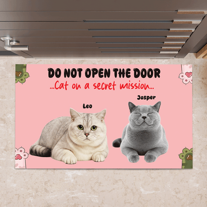 Cat Personalized Custom Home Decor Decorative Mat - House Warming Gift, Gift For Pet Owners