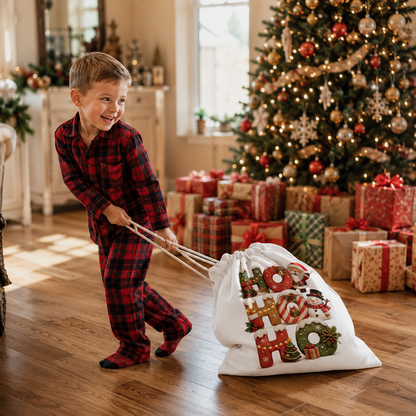 Personalized Ho Ho Ho Christmas Sack with Custom Name
