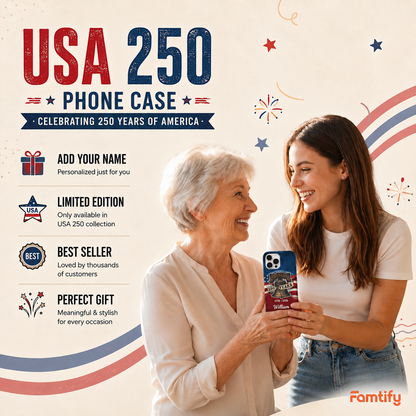 Custom Name 250 Years USA 250th Birthday 1776-2026 Eagle Phone Case