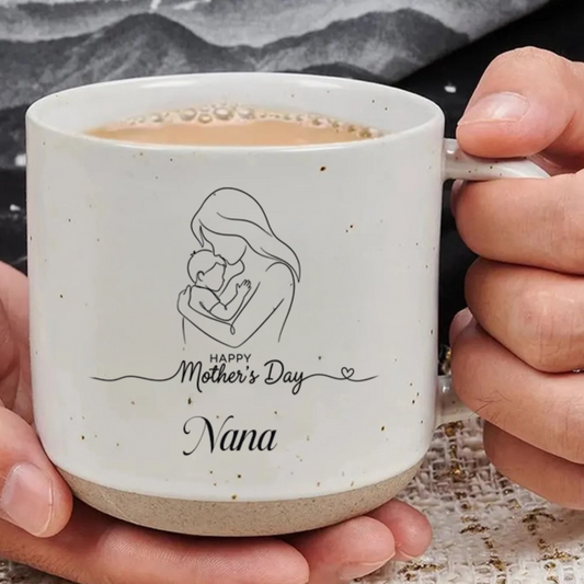 Personalized Ceramic Mug for Mom – Engraved with Love