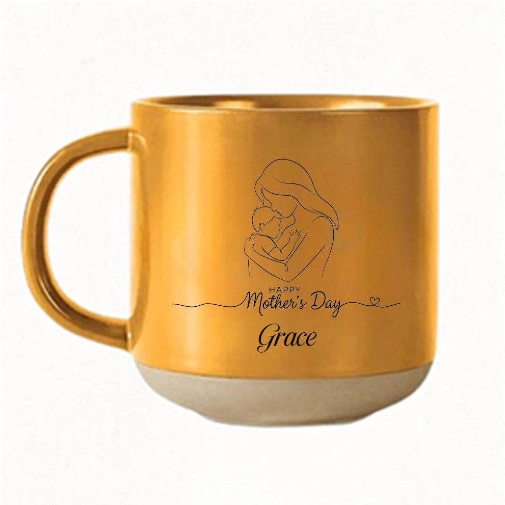 Personalized Ceramic Mug for Mom – Engraved with Love