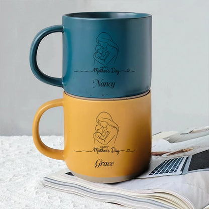 Personalized Ceramic Mug for Mom – Engraved with Love