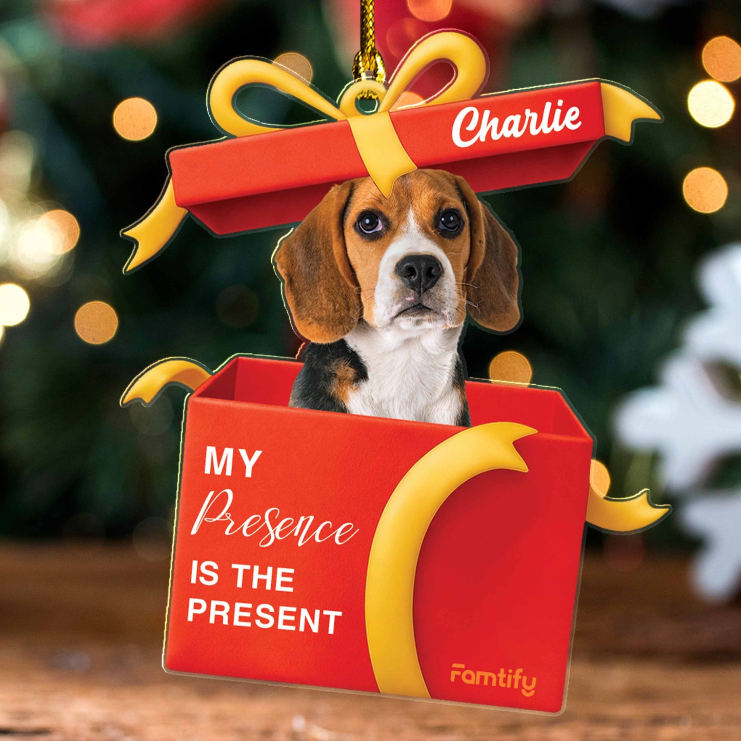 My Presence Is The Present – Personalized Photo Acrylic Ornament