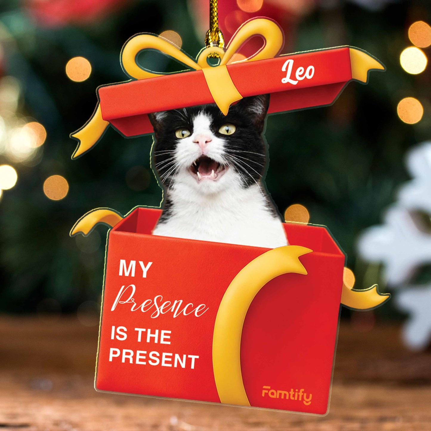 My Presence Is The Present – Personalized Photo Acrylic Ornament