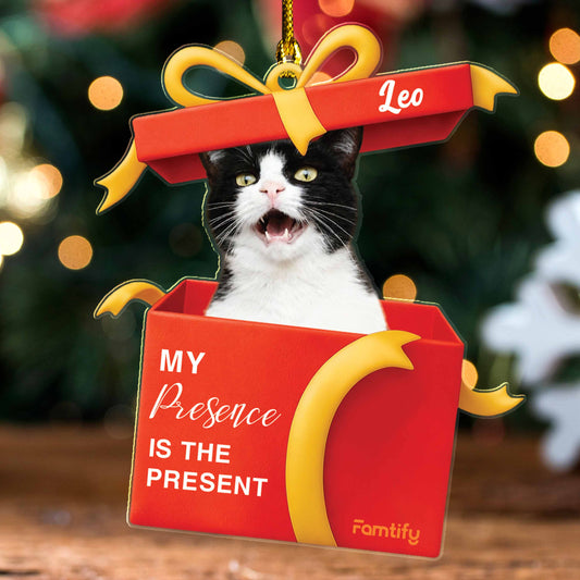 My Presence Is The Present - Personalized Photo Acrylic Ornament