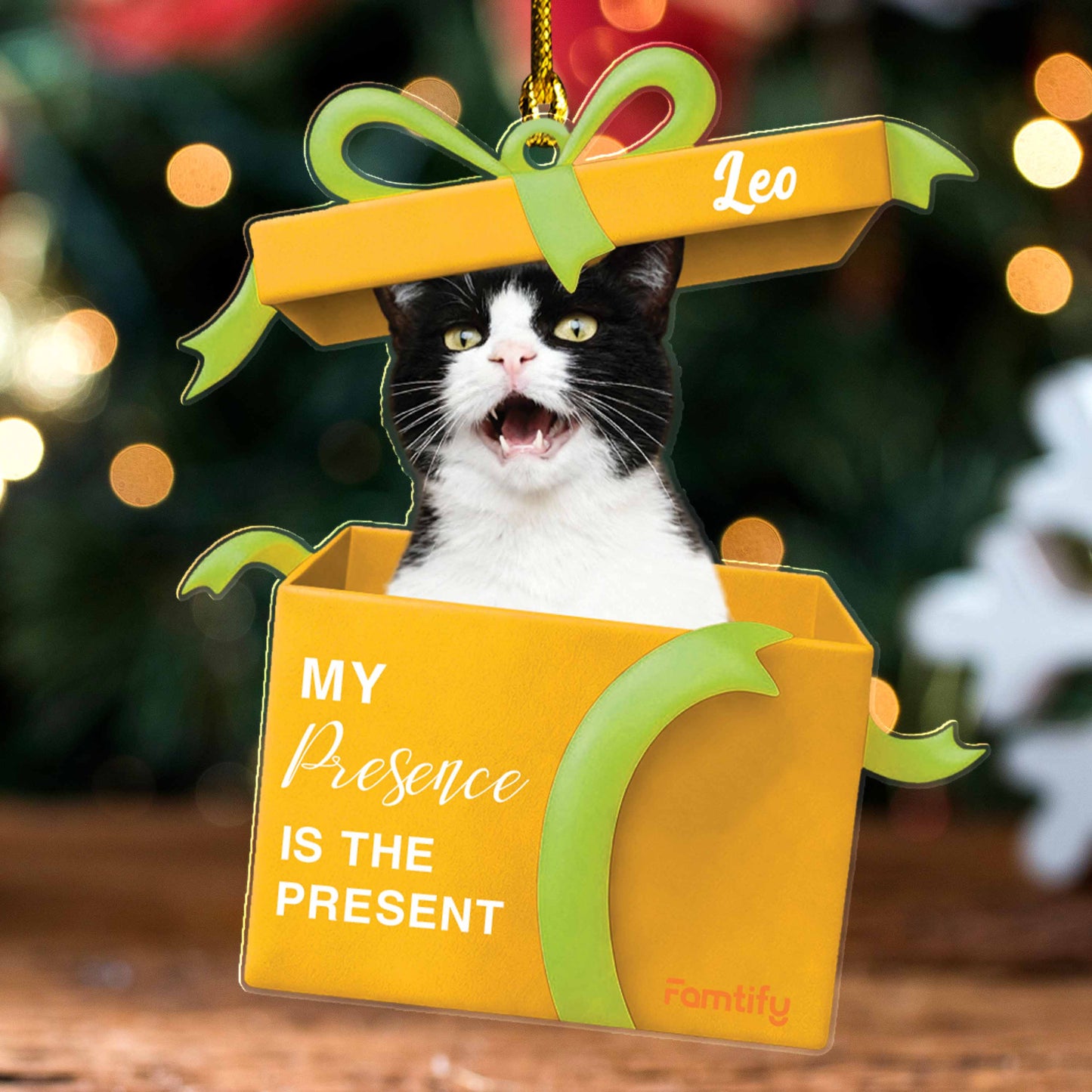 My Presence Is The Present – Personalized Photo Acrylic Ornament