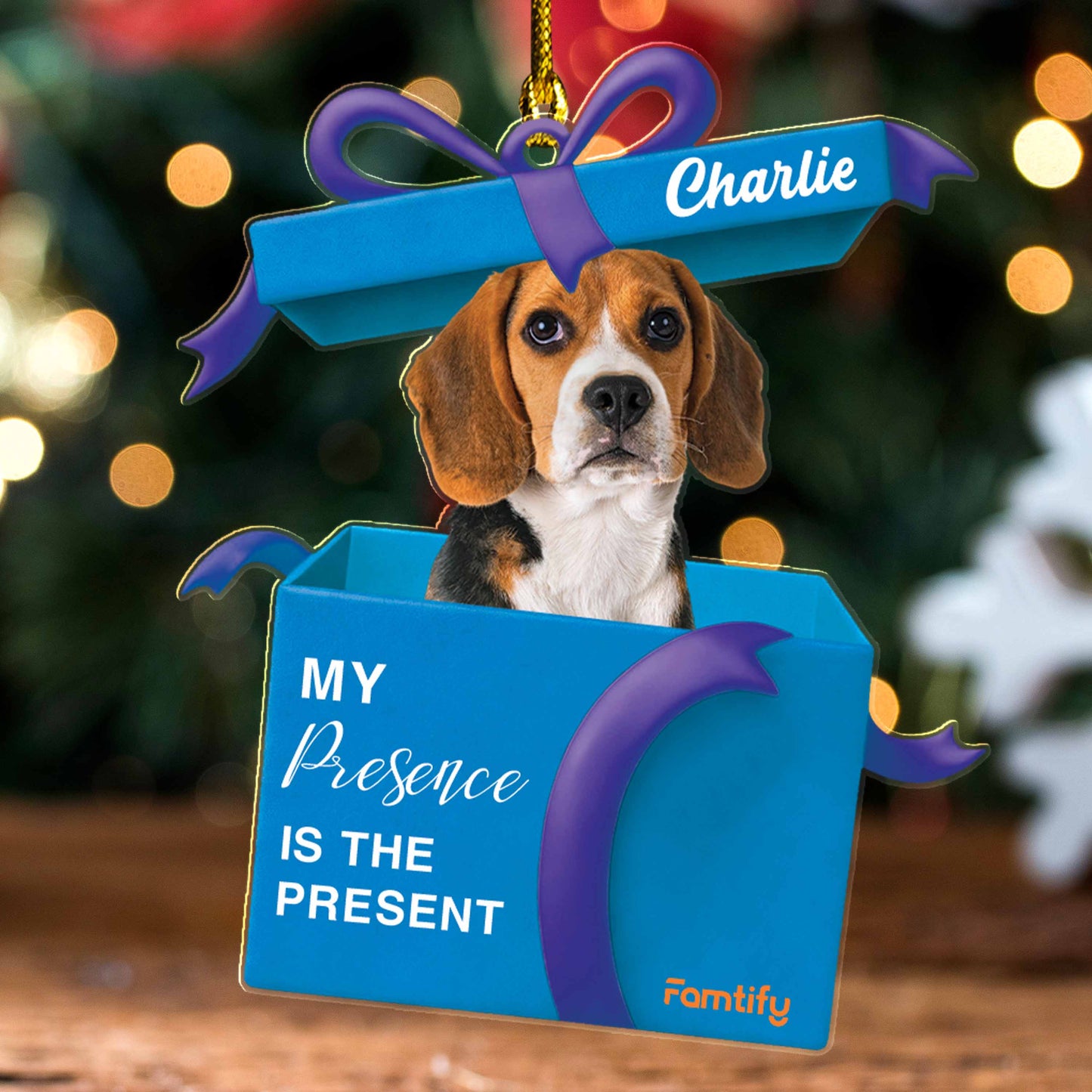 My Presence Is The Present – Personalized Photo Acrylic Ornament