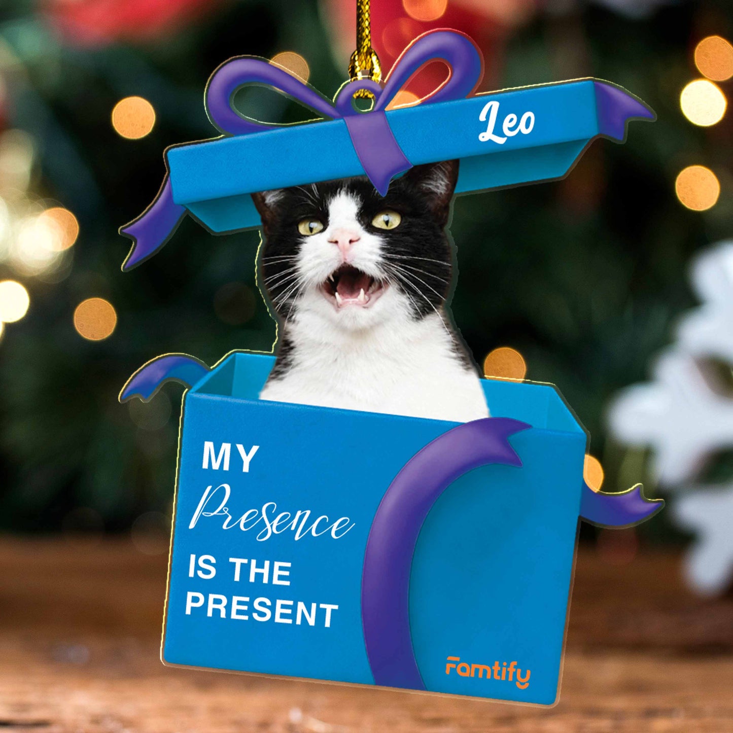 My Presence Is The Present – Personalized Photo Acrylic Ornament