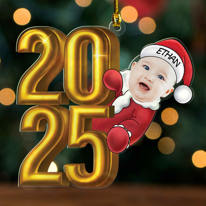 Santa Baby Photo Ornament – Custom Cutout Acrylic Christmas Gift
