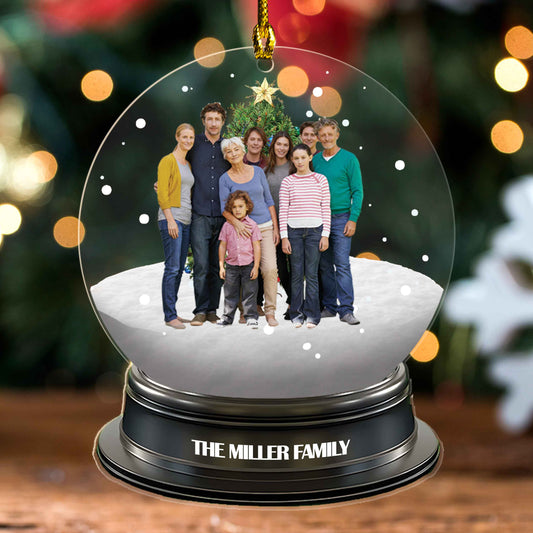 Family Photo Acrylic Ornament – Custom Picture Gift for Family & Friends
